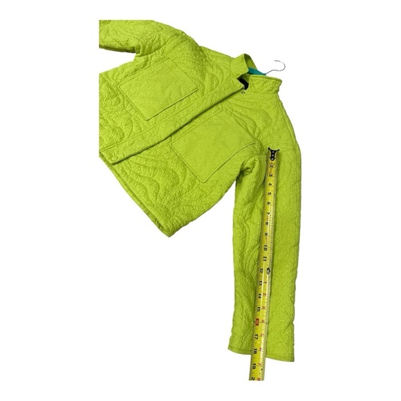 7 FOR ALL MANKIND Quilted Cropped Jacket Women’s size S Moss Green NWT - Picture 6 of 11